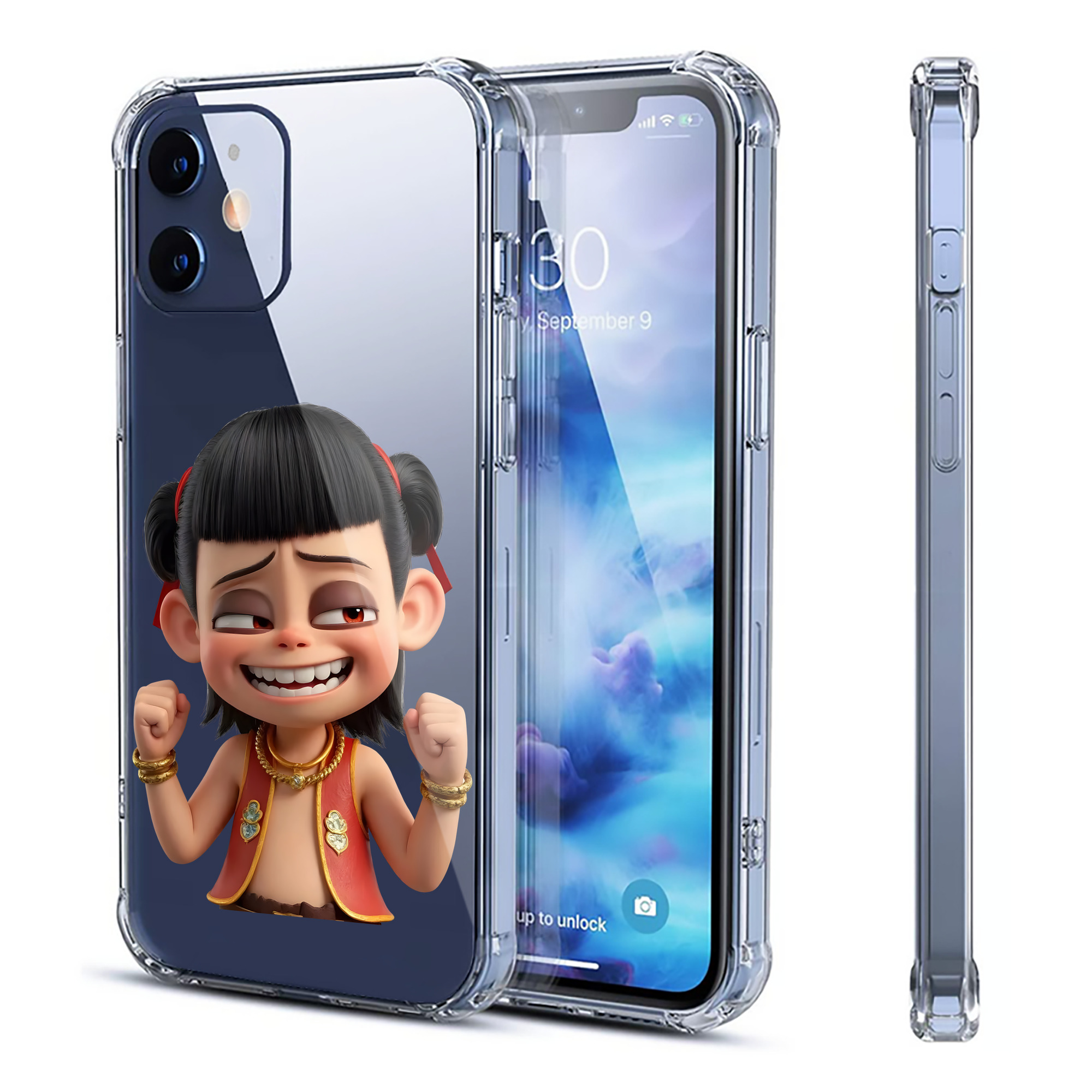 （画像用） Ne Zha 2 ナタ 魔童の大暴れ 【iPhone 12シリーズ対応】透明スマホケース（クリアソフトケース）